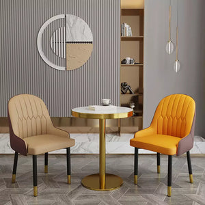 Chaises salon en cuir PU rembouré