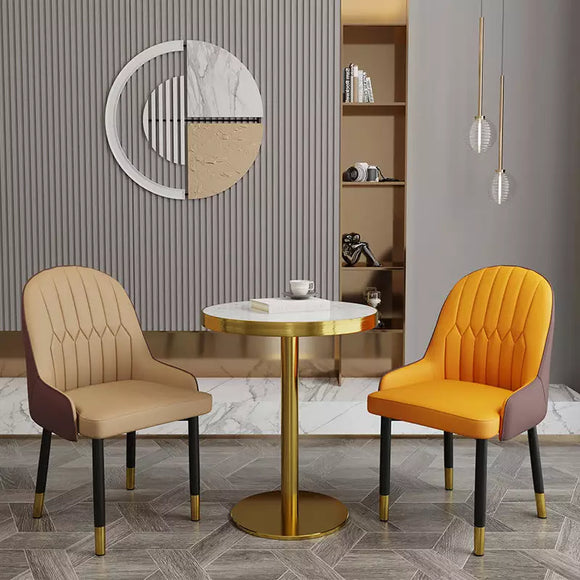 Chaises salon en cuir PU rembouré