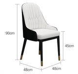 Chaises salon en cuir PU rembouré